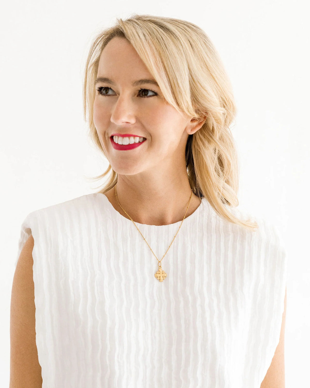 Dainty Jerusalem Cross Necklace
