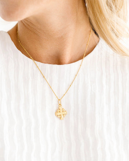 Dainty Jerusalem Cross Necklace