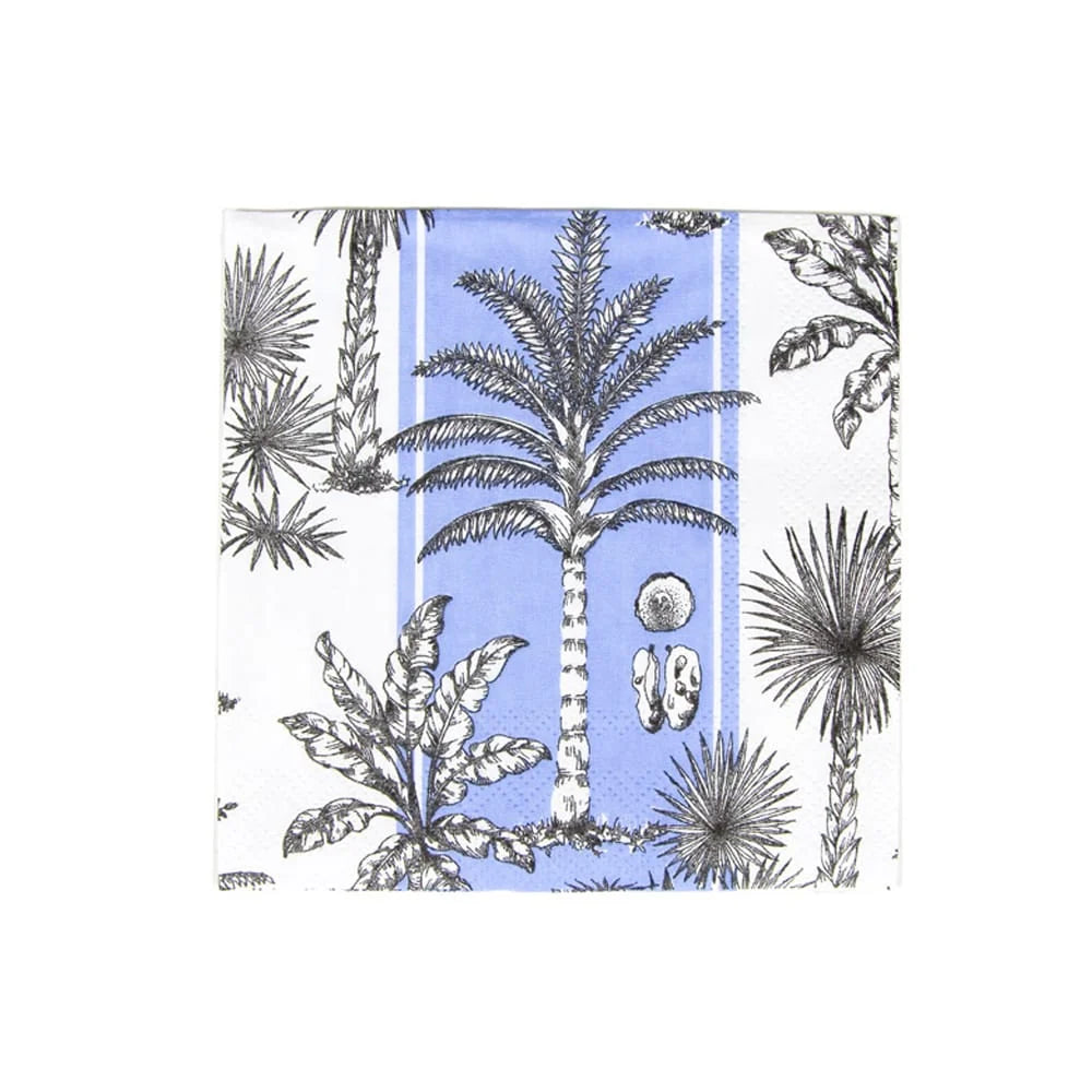 SOUTHERN PALMS Blue/White Napkins