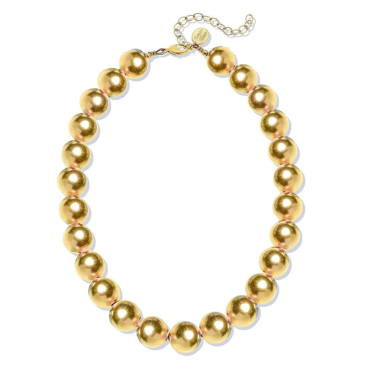 Large Gold Ball Choker Necklace