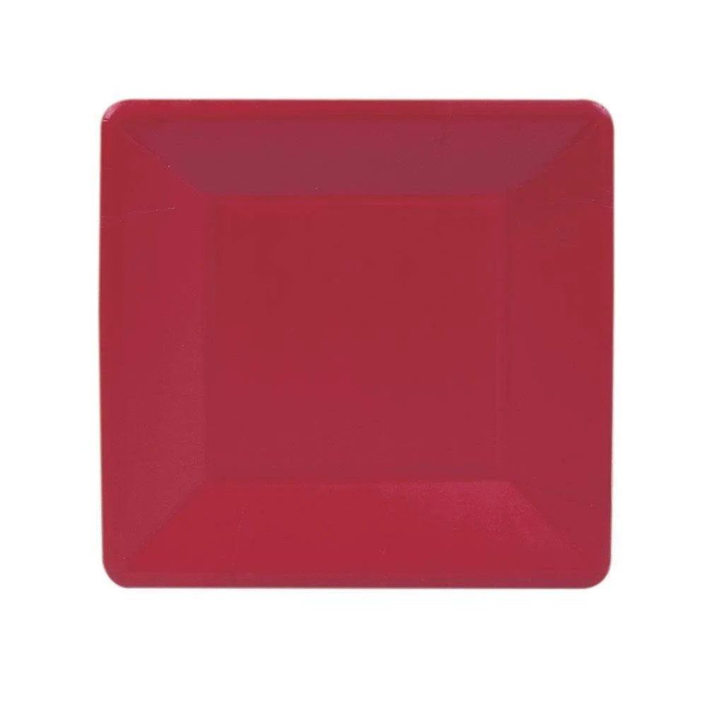 Square Red Dessert Plate