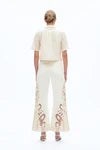 High Rise Lace Wide-Leg Jeans