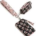 Dual Pouch Wide Wristlet Wildflowers