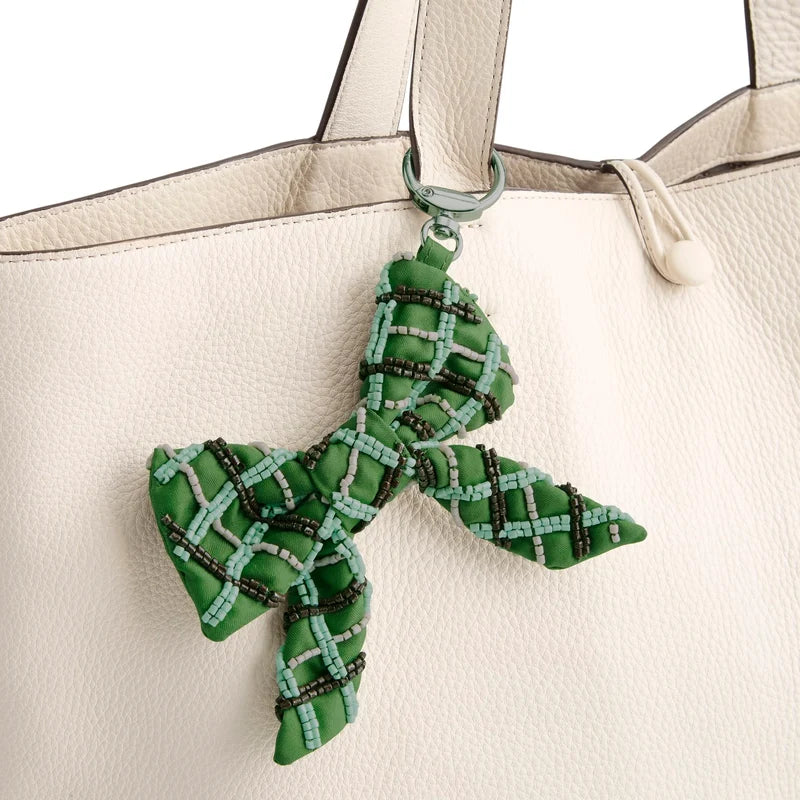 Bow Bag Charm Chelsea Plaid