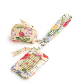 Dual Pouch Wide Wristlet Gardenia Garden