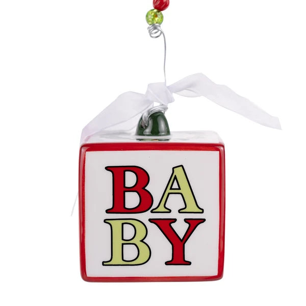 Baby's 1st Christmas Block Ornament