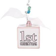 Pink Baby 1st Christmas Ornament