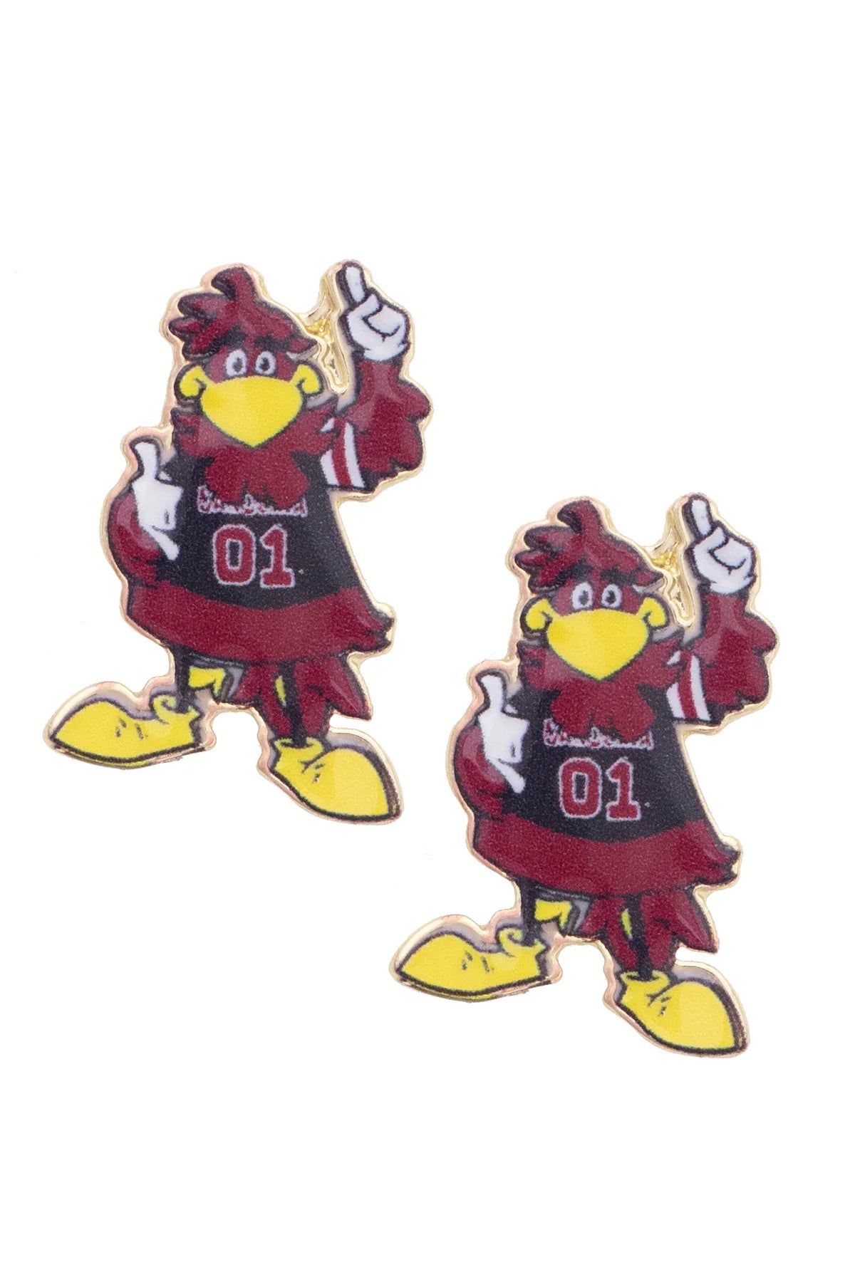 South Carolina Gamecocks Enamel Icon Stud Earrings