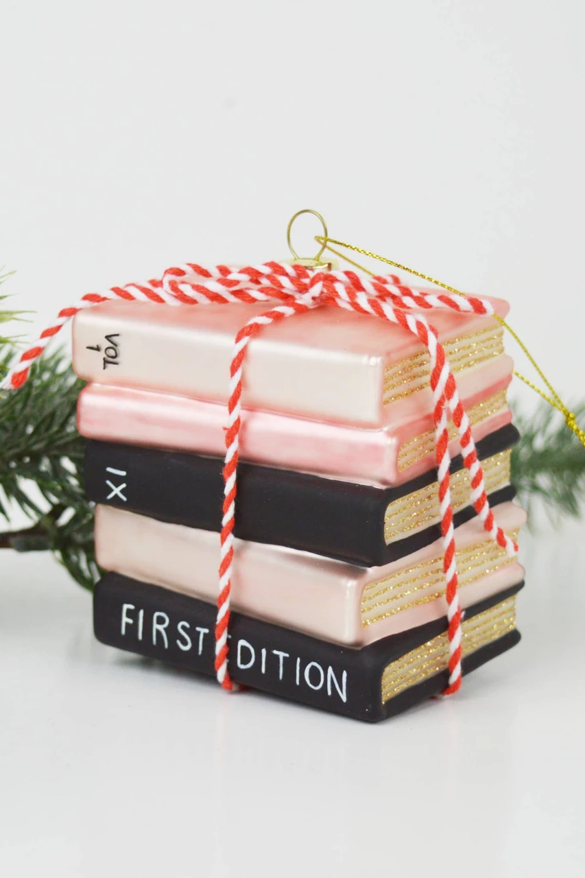 Book Club Glass Ornament