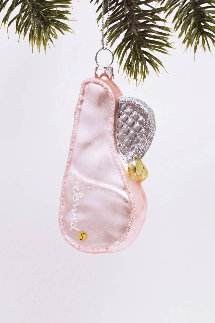 Now Serving Holiday Spirit Tennis Racket Ornament