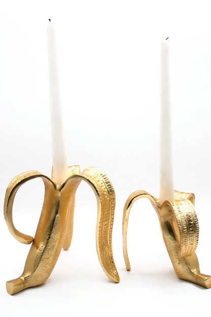 Banana Candlesticks Set of 2