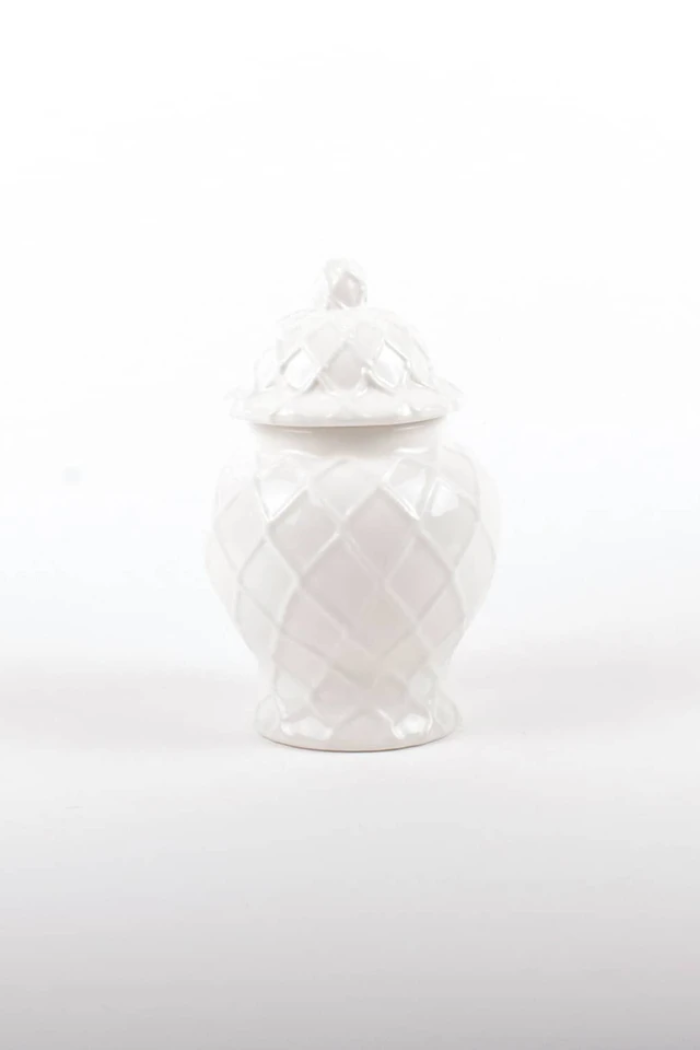 Small White Ginger Jar