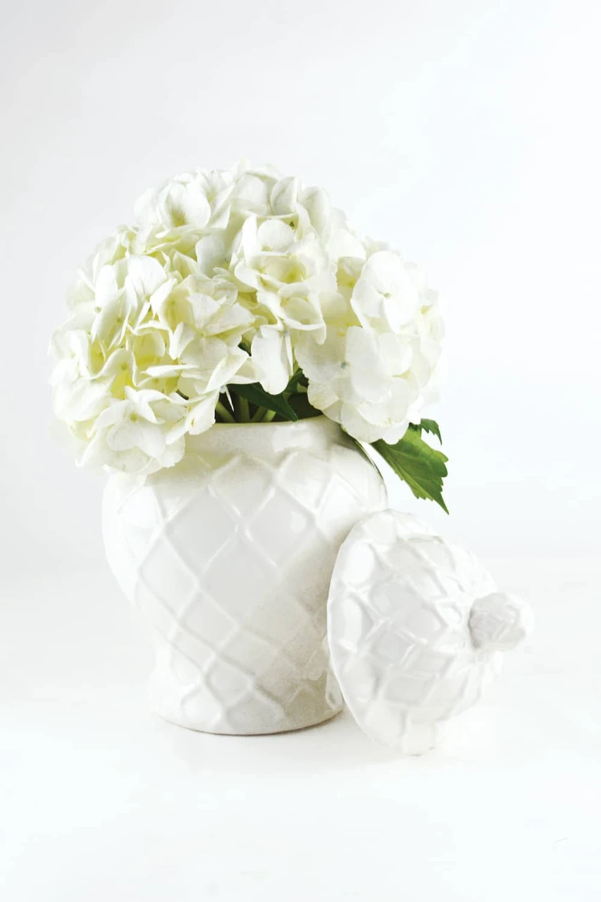 Small White Ginger Jar