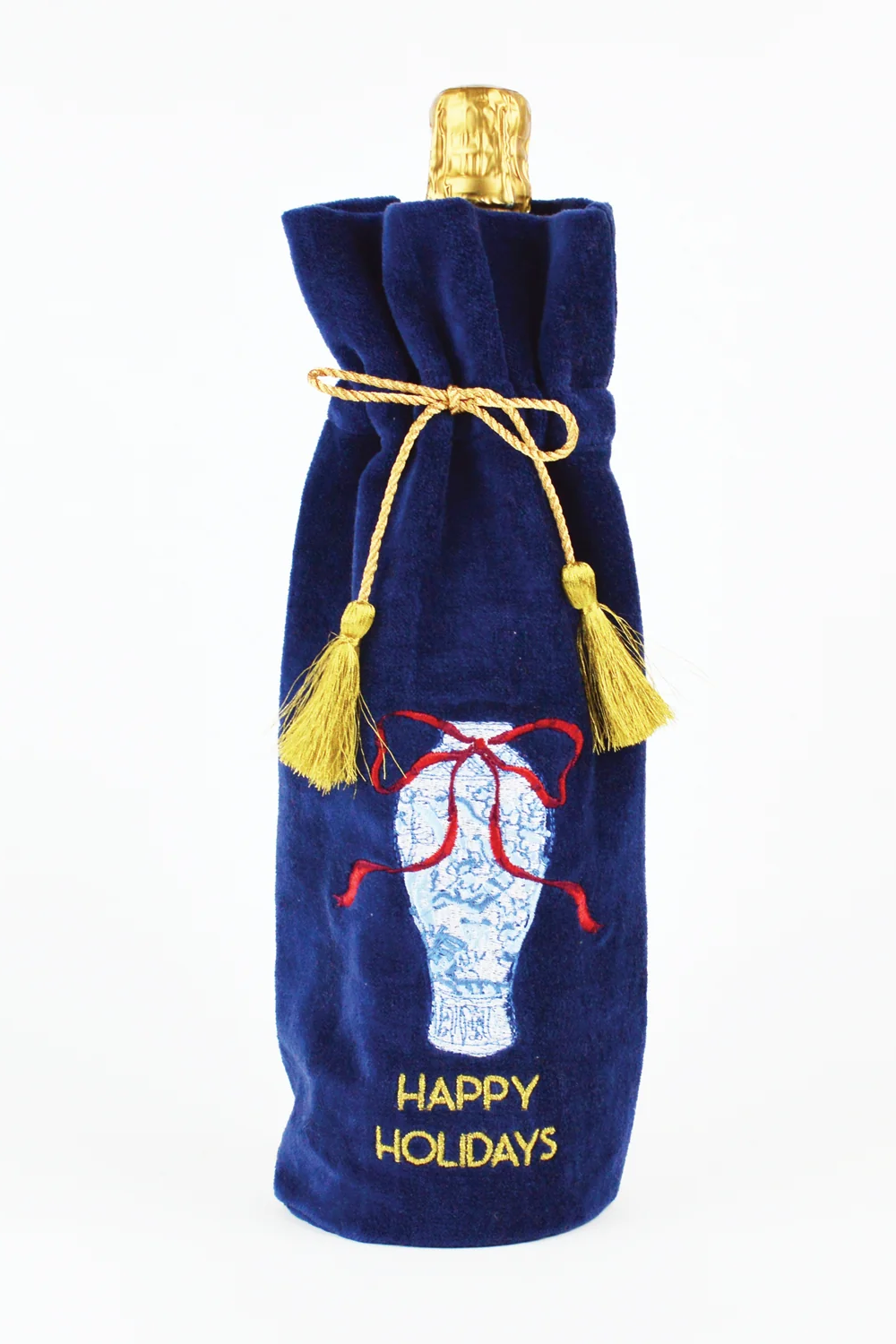 Embroidered Wine Bag-Ginger Jar