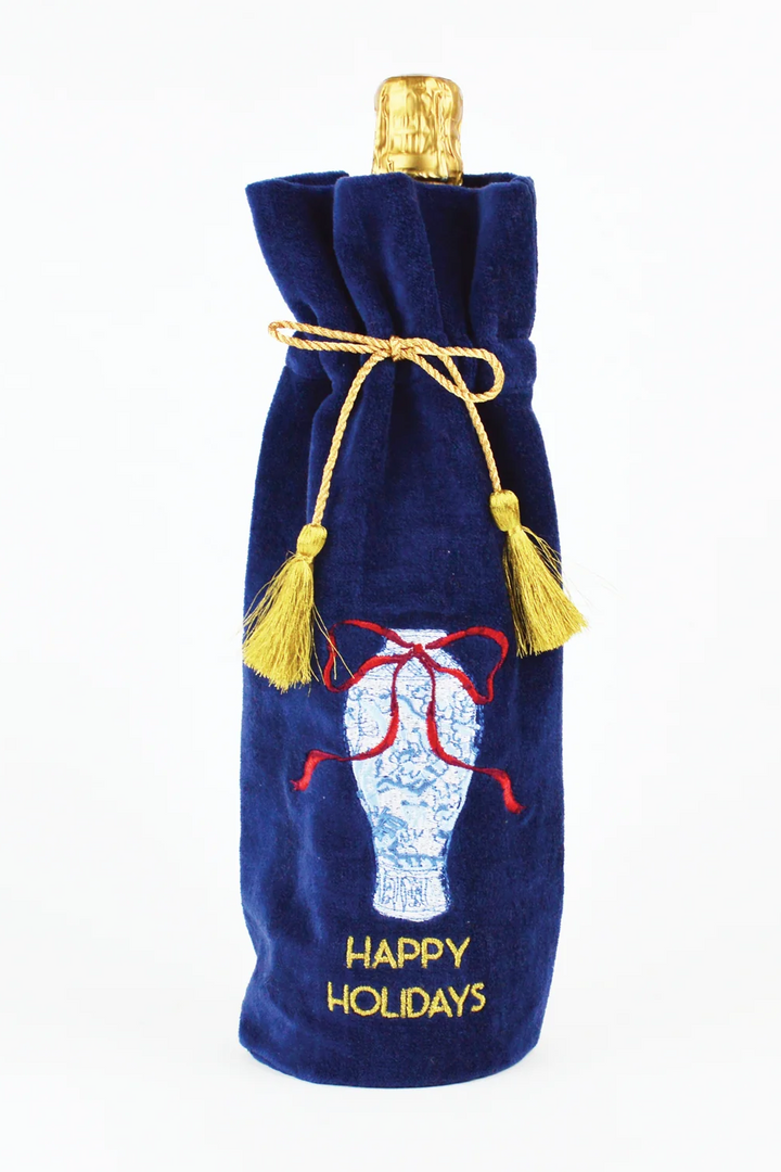 Embroidered Wine Bag-Ginger Jar