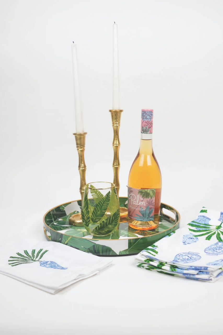 Gold Bamboo Small Candlestick Set