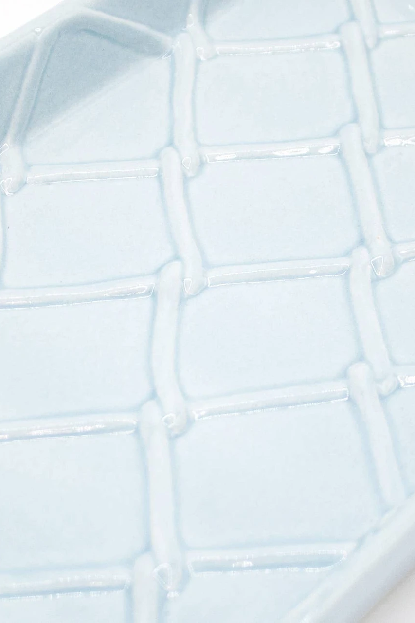 Blue Textured Guest Towel Tray