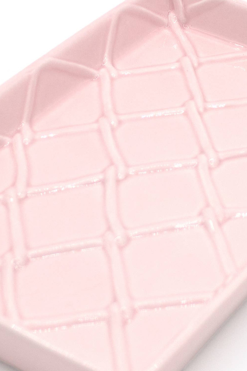 Pink Textured Guest Towel Tray