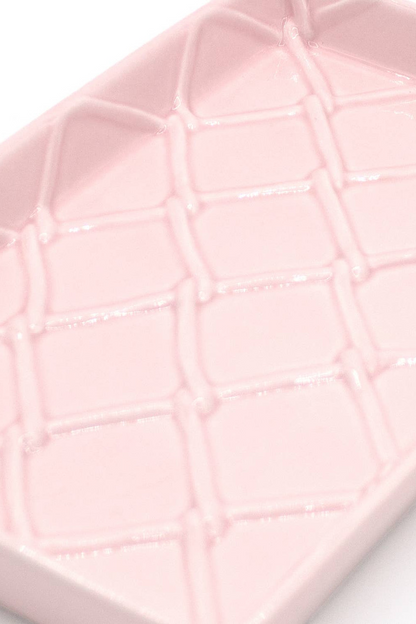 Pink Textured Guest Towel Tray