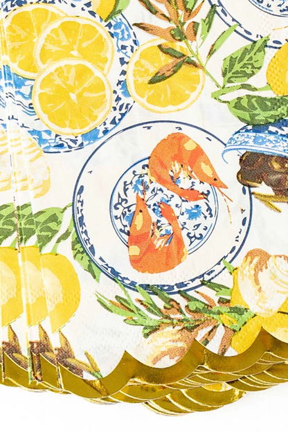 Lemon Santorini Paper Guest Towel Packs