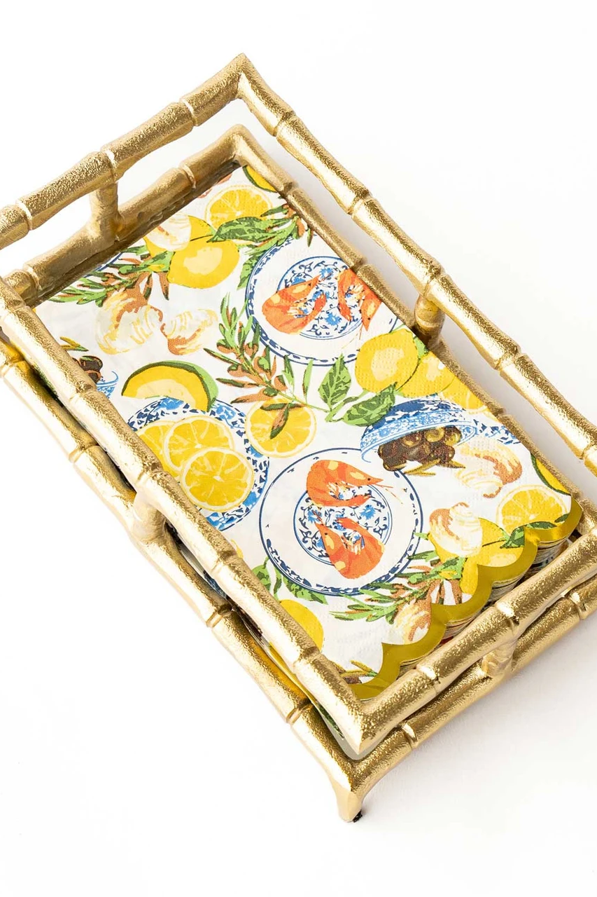 Lemon Santorini Paper Guest Towel Packs