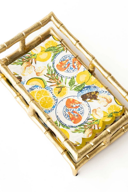 Lemon Santorini Paper Guest Towel Packs