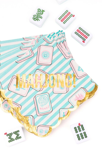 Mahjong Stripe Paper Beverage Napkin Packs