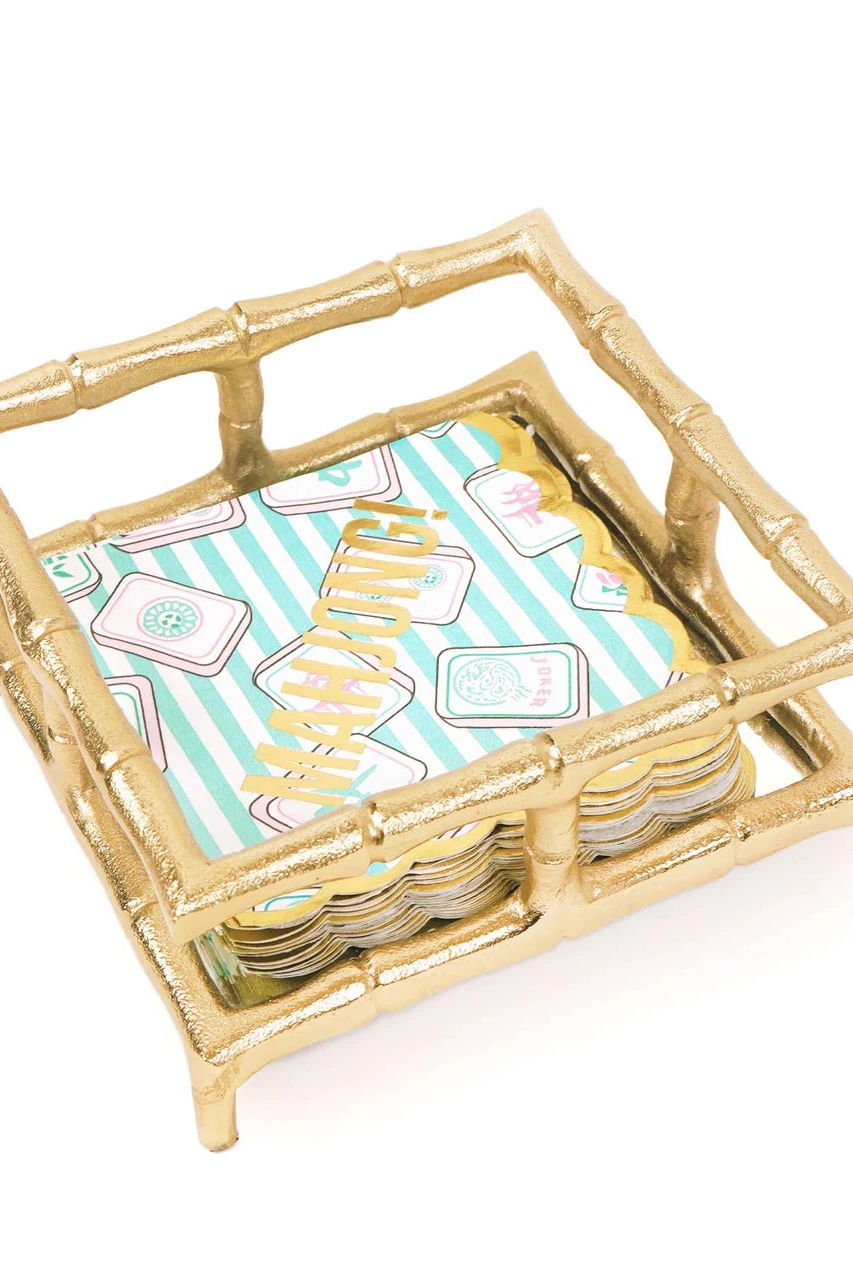Mahjong Stripe Paper Beverage Napkin Packs