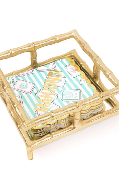Mahjong Stripe Paper Beverage Napkin Packs