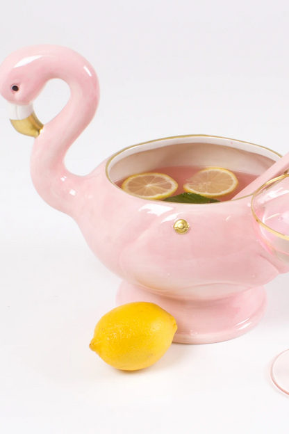 Flamingo Punch Bowl & Ladle