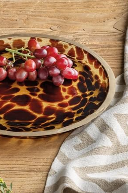 Tortoise Glass Serving Platter