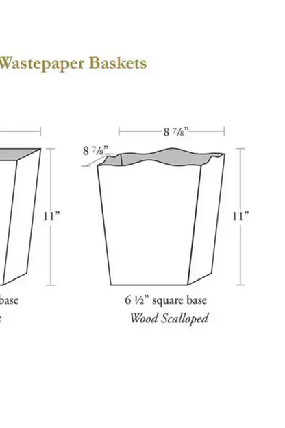 Sage Provincial Scalloped Wastepaper Basket