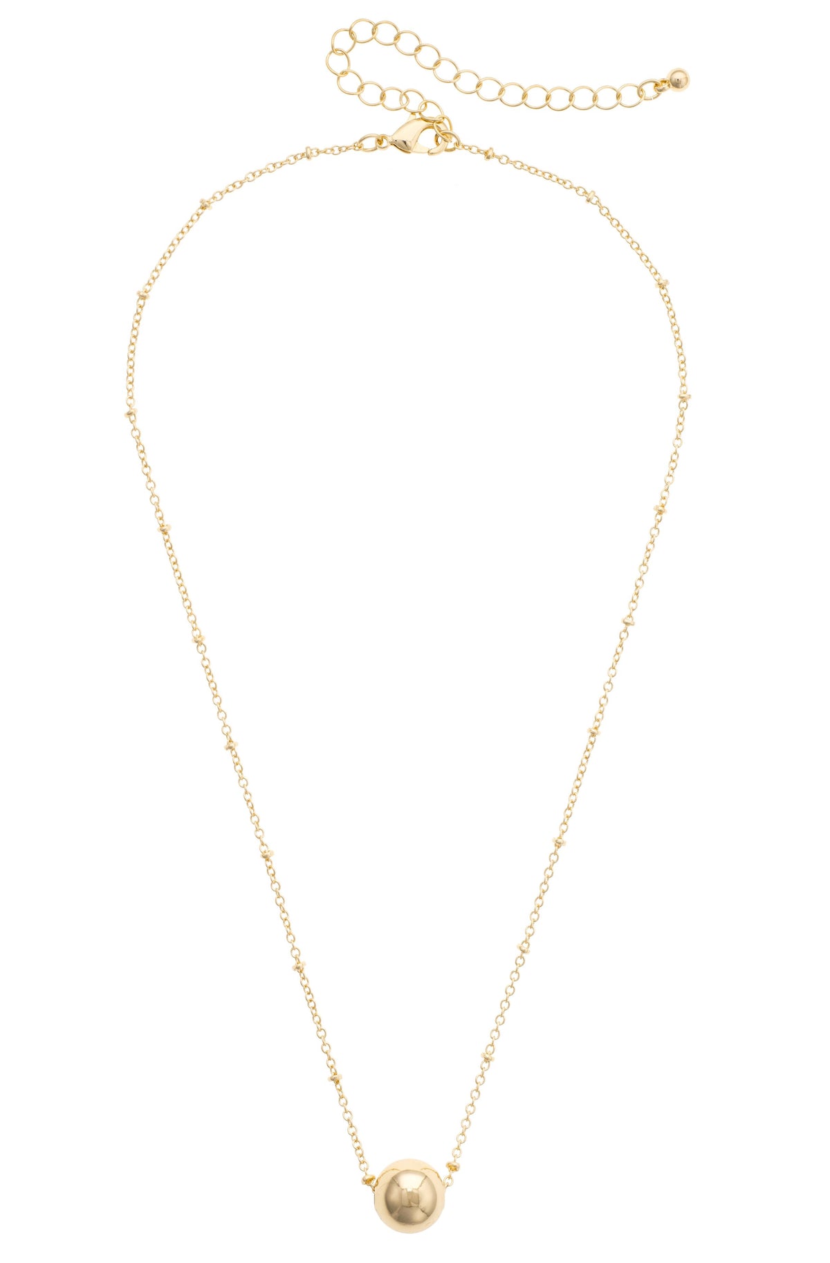 Gold Ball Pendant Necklace