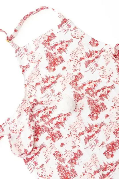 Reversible Apron - Holiday Toile Red