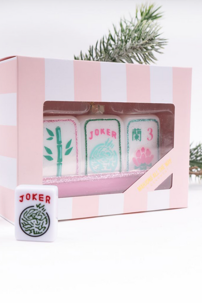 Mahjong Glass Ornament