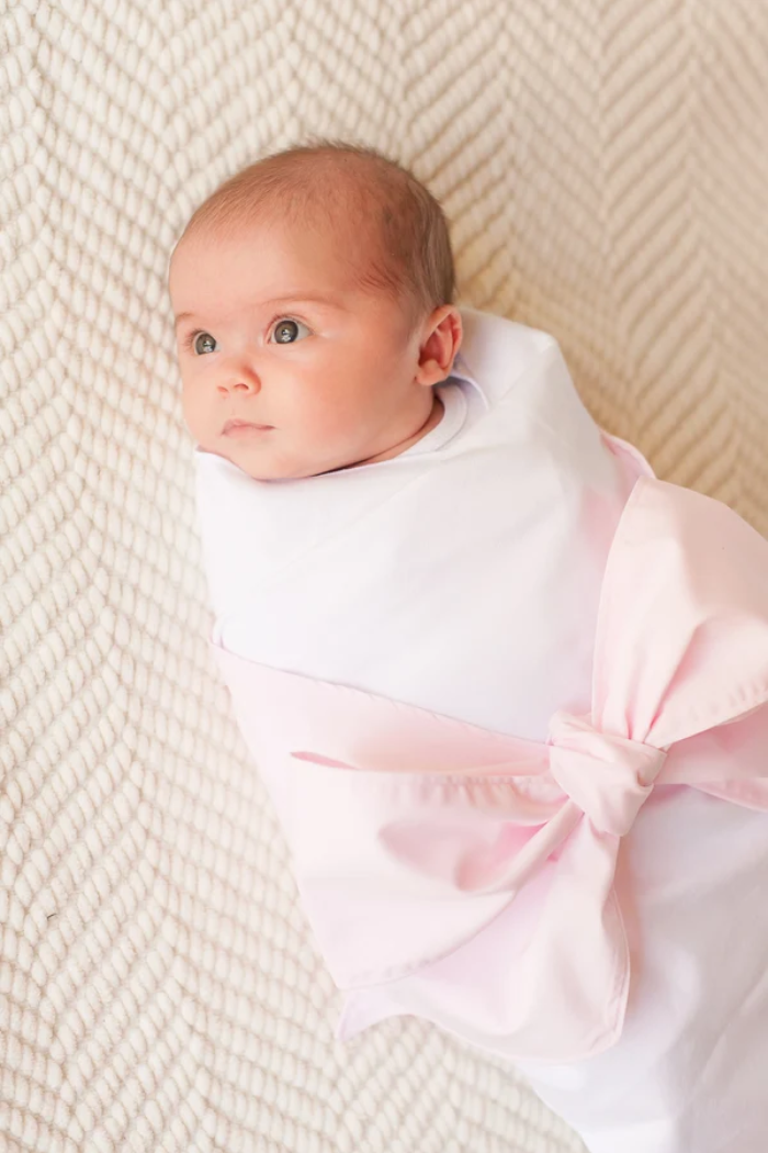 Palm Beach Pink Bow Swaddle