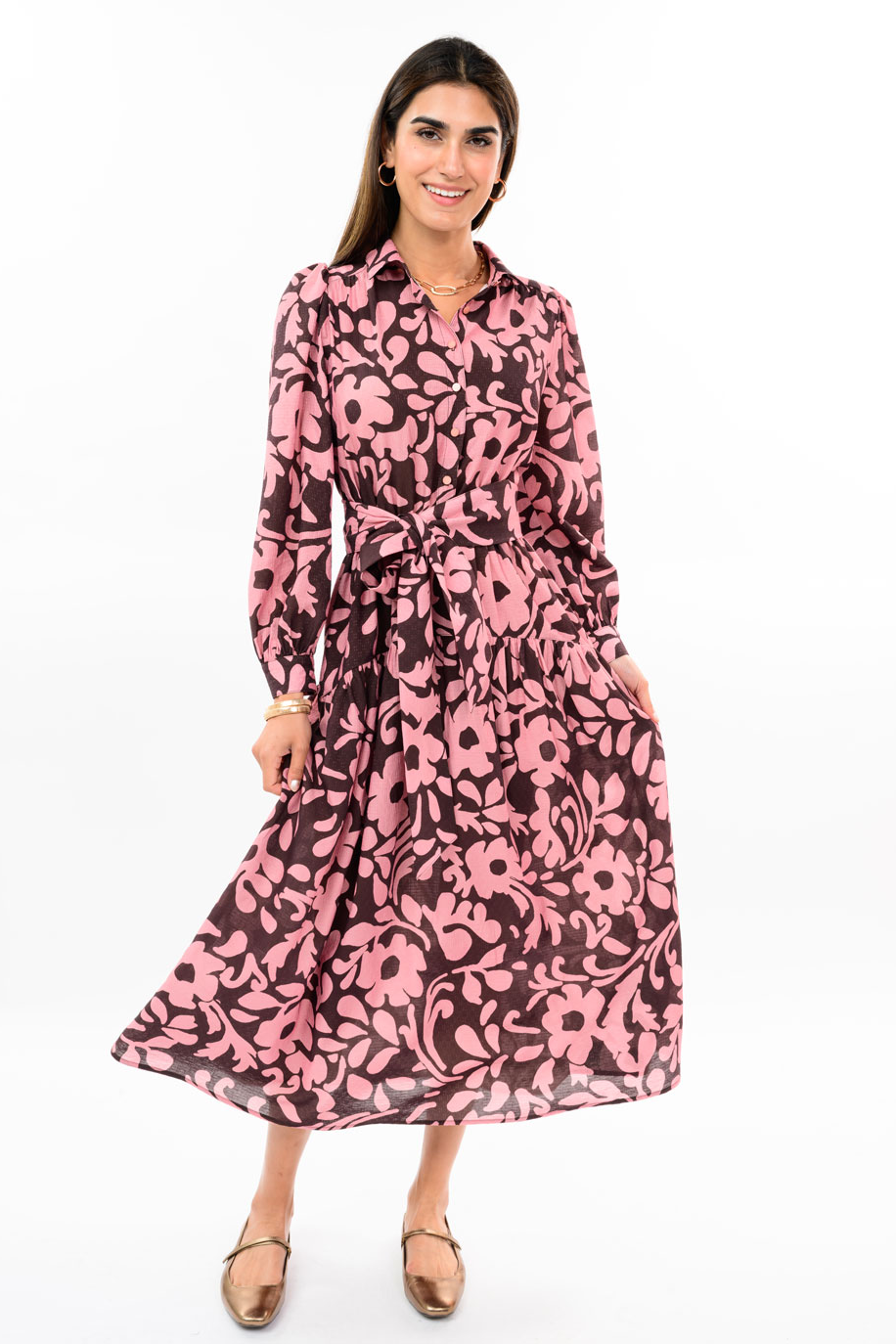 Bit of Shimmer Floral Dress