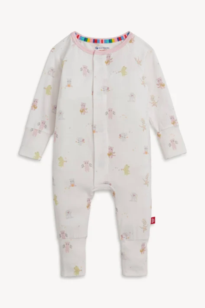 'Baby Beats' Magnetic Footie Pajamas