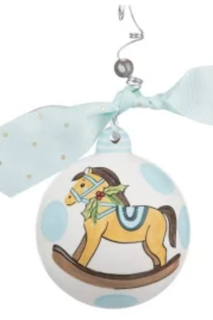 Blue Baby's 1st Rocking Horse Ornament