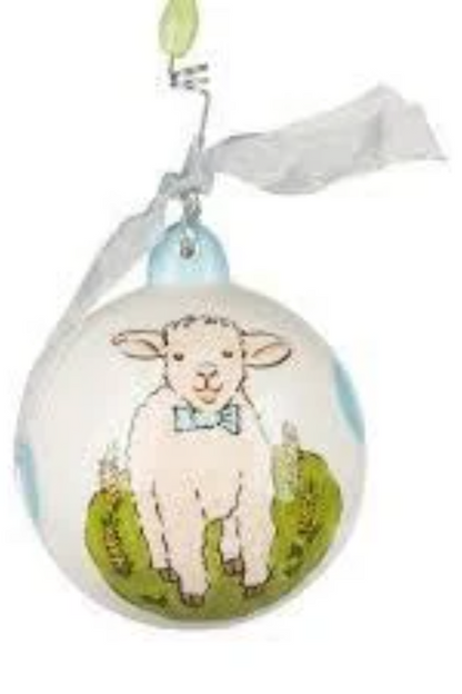 Lamb Baby's First Boy Ornament