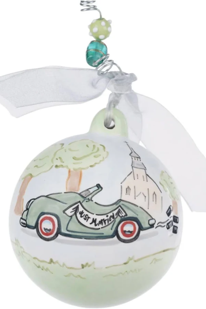 Just Married Car Ornament