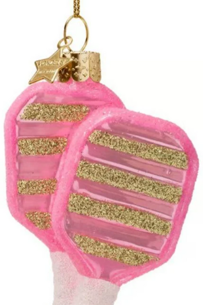 3.75" Pink Pickleball Ornament