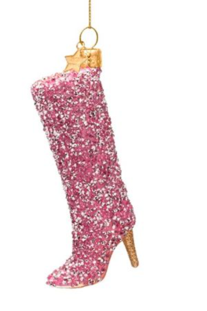 Pink Diamond Short Boot Ornament