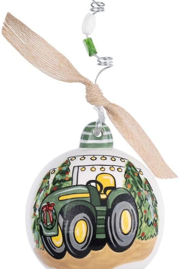 Green Tractor Ornament