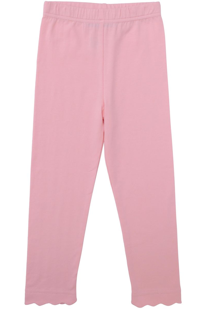 Scalloped Leggings - Light Pink