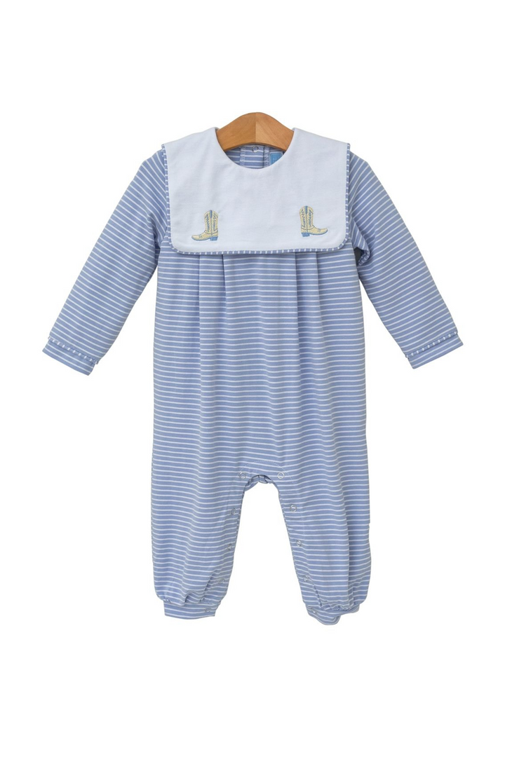 Boots Embroidery Romper
