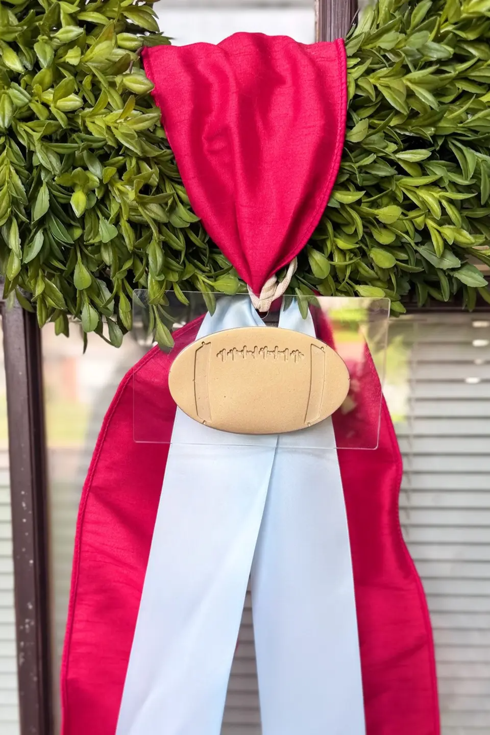 Wreath Ornament Charm - Football