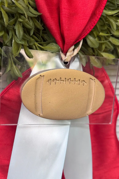 Wreath Ornament Charm - Football