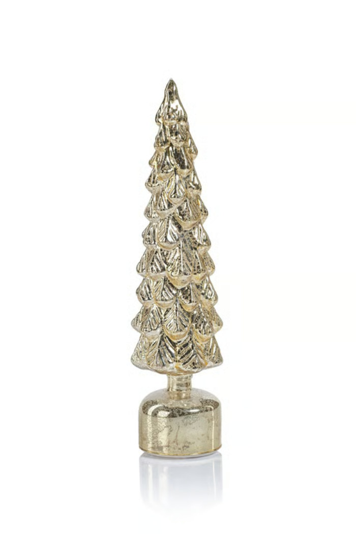 Mountain Pine Rotating LED Tree - Antique Gold 16"
