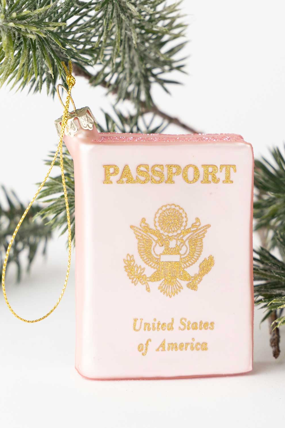 Passport Glass Ornament